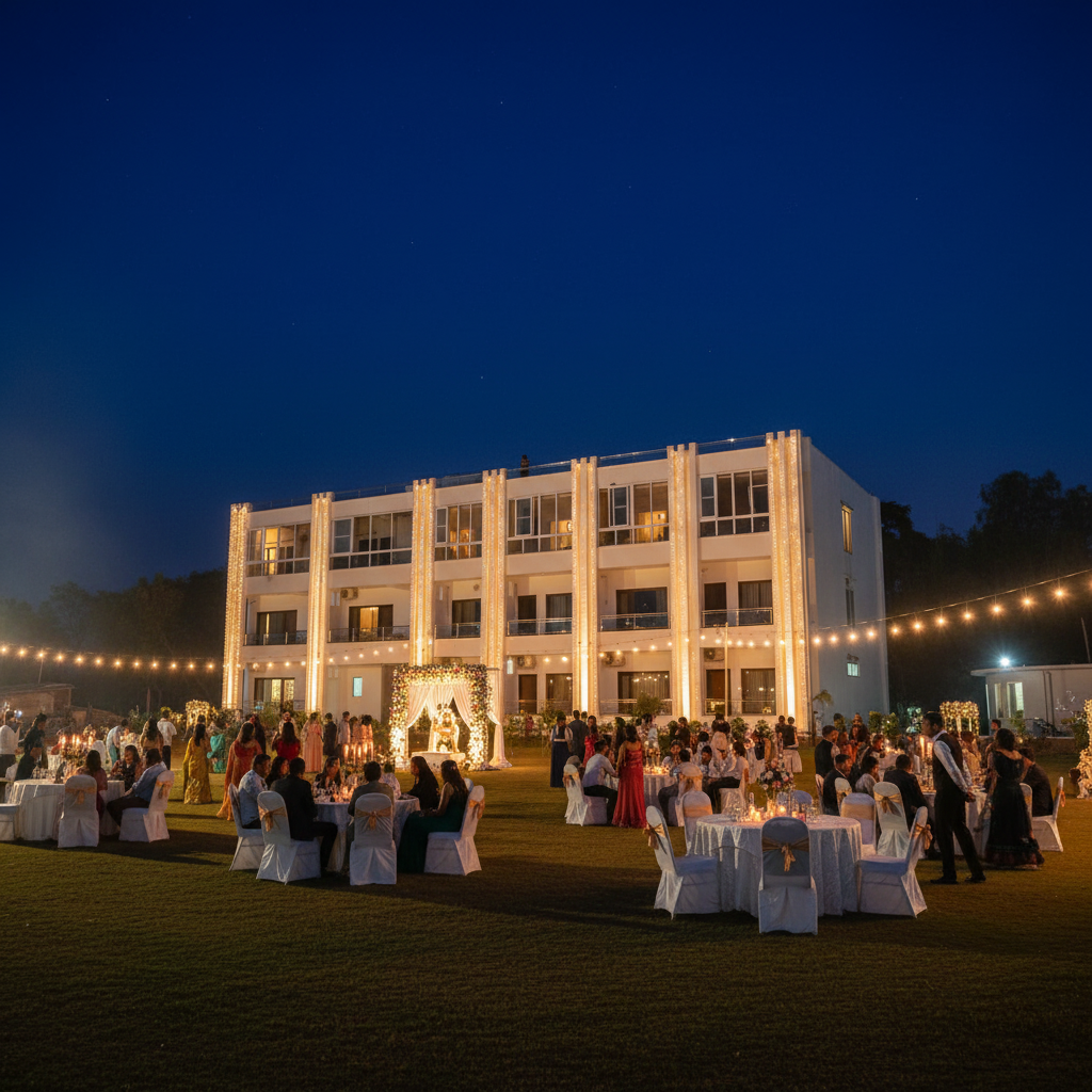 Best wedding resort Jim Corbett grand outdoor lawn ceremony